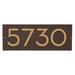 Montague Metal Products Inc. Floating Modern 4" Number Horizontal Address Plaque (4 Digits) Metal in Brown | 6 H x 16.5 W x 1 D in | Wayfair