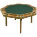 Kestell Furniture 57" Oak Period Poker Table Vinyl | 29.5 H x 57 W x 52 D in | Wayfair O-85-V-Green Vinyl/Natural