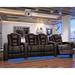 Latitude Run® Home Theater Row Seating (Row of 4) Microfiber/Microsuede in Gray | 43 H x 140 W x 44 D in | Wayfair AAEC70F0E746442BA6C554C7F6C65E9B