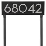 Montague Metal Products Inc. Floating 1-Line Lawn Address Sign Metal in Black | 6 H x 19.75 W x 1 D in | Wayfair HMP-045-L-B-TT