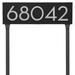 Montague Metal Products Inc. Floating 1-Line Lawn Address Sign Metal in Black | 6 H x 19.75 W x 1 D in | Wayfair HMP-045-L-B-TT
