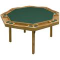 Kestell Furniture 57" Oak Period Poker Table Vinyl | 29.5 H x 57 W x 52 D in | Wayfair O-85-V-Black Vinyl/Spanish Oak