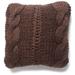 Birch Lane™ Arvada Knitted Throw Pillow Polyester/Polyfill/Wool Blend/Wool in Brown | 20 H x 20 W x 20 D in | Wayfair
