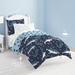 Dream Factory Sharks Blue Microfiber Reversible Comforter Set | Twin Comforter + 4 Additional Pieces | Wayfair 2D871301BL