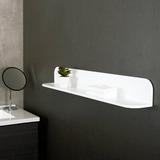 Orren Ellis Karn Bathroom Floating Shelf Metal in Gray | 4.75 H x 35.44 W x 4.75 D in | Wayfair 6040F14490F24ECC858E74F87826FB95