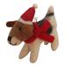 The Holiday Aisle® Beagle w/ Santa Hat Hanging Figurine Ornament Fabric in Brown | 3 H x 4 W x 1 D in | Wayfair 3DFEC70B0BDC45F6B09A68571110D260