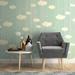 Isabelle & Max™ Villar Clouds Baby Removable Peel & Stick Wallpaper Panel Fabric in Green/Blue | 24 W in | Wayfair 856105D90D2D4E1EA4D1537DD3FA47F3