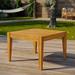Breakwater Bay Northlake Outdoor Patio Premium Grade A Teak Wood Side Table Wood in Brown/White | 15.5 H x 22.5 W x 22.5 D in | Wayfair