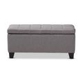 Baxton Studio Fera Modern and Contemporary Gray Fabric Upholstered Storage Ottoman - WS-2005-P-Grey-OTTO