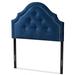 Baxton Studio Cora Modern and Contemporary Royal Blue Velvet Fabric Upholstered Twin Size Headboard - BBT6564-Navy Blue-HB-Twin