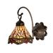 Astoria Grand Diane Hanginghead Dragonfly 1-Light Armed Sconce Tiffany Glass in Brown/Red/Yellow | 10 H x 7 W x 13 D in | Wayfair