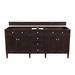 Darby Home Co Dussault 72" Double Bathroom Vanity Base Only Wood/Solid Wood in Black | 32.75 H x 71 W x 23 D in | Wayfair