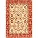 White 24 W in Indoor Area Rug - Bloomsbury Market Brzozowski Traditional Light Yellow/Orange/Black Area Rug Polyester/Wool | Wayfair