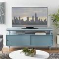 Wrought Studio™ Callaham TV Stand for TVs up to 70" Wood in Gray/Blue | Wayfair 907DACB650234FA5AF9A8ECDC50738F6