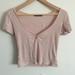 Brandy Melville Tops | Brandy Melville Pink Button Top | Color: Pink | Size: One Size