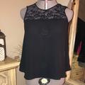 Zara Tops | Lace And Chiffon Top Can Fit From Xs,S,M | Color: Black | Size: S