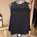 Zara Tops | Lace And Chiffon Top Can Fit From Xs,S,M | Color: Black | Size: S