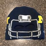 Adidas Accessories | Adidas University Mich Knit Hat “Football Helmet” | Color: Blue/Gold | Size: Os