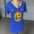 Adidas Tops | Adidas Gsw Top | Color: Blue/Gold | Size: L