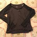 American Eagle Outfitters Tops | Ae Sparkle Tee | Color: Black/Gray | Size: L