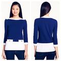 Kate Spade Tops | Kate Spade Nautical Mazie Top | Color: Blue/Tan/White | Size: S