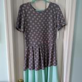 Lularoe Dresses | Amelia Dress By Lularoe Nwt Sz Xl | Color: Gray/Green | Size: Xl