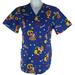 Disney Tops | Disney Mickey Mouse Halloween Medical Scrub | Color: Blue/Orange | Size: S