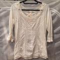 Anthropologie Tops | Cream Shirt With Lace Detail From Anthropologie | Color: Cream | Size: M