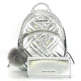 Michael Kors Bags | 3pcs Michael Kors Abbey Backpack Wallet Charms Set | Color: Silver | Size: Medium