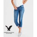 American Eagle Outfitters Jeans | Aeo Stretch Artist Crop Jeans Dark Wash Size 4 | Color: Blue | Size: 4