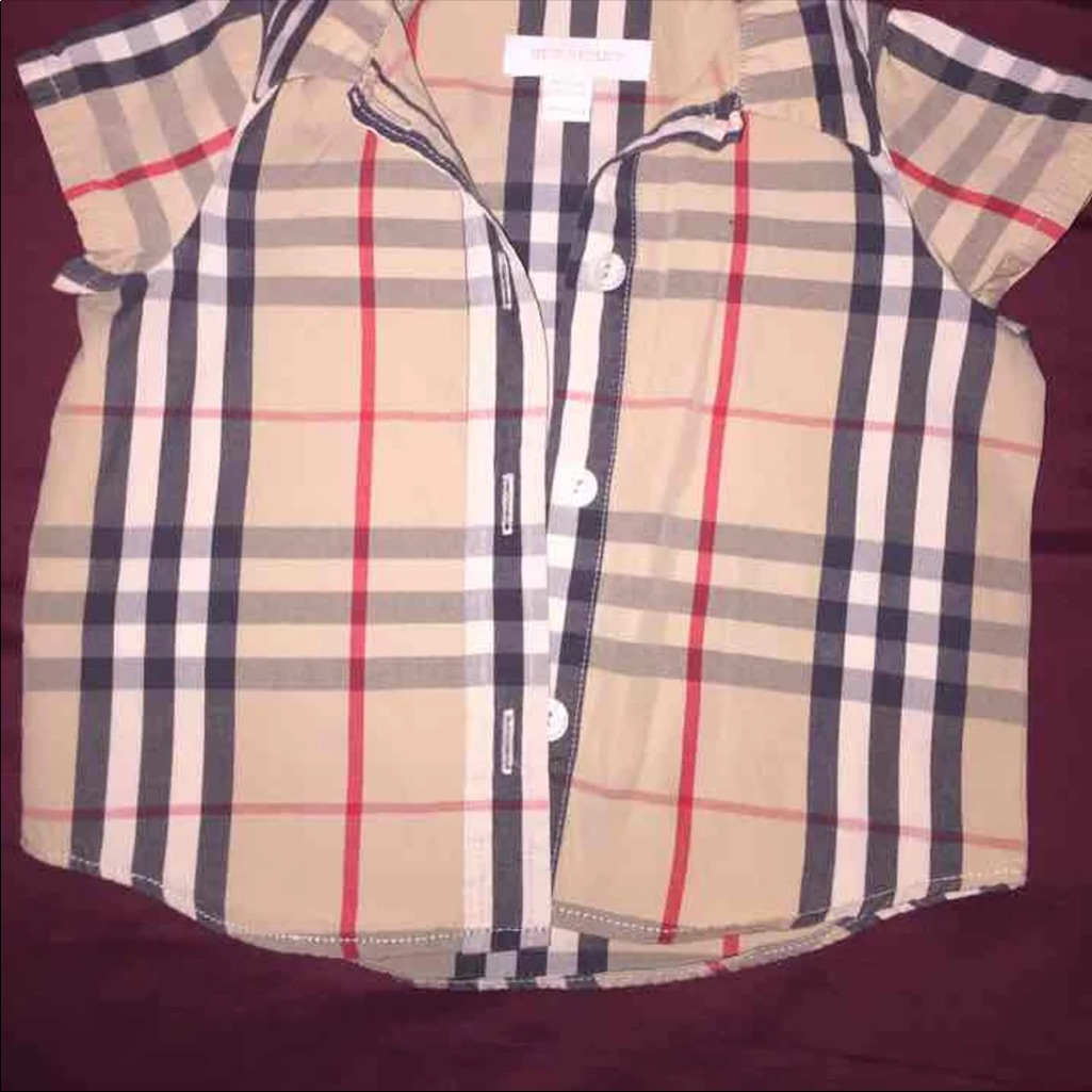 Burberry Shirts & Tops | Burberry Boys Clothes | Color: Black/Cream | Size: 6-9mb