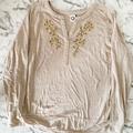 Anthropologie Tops | Anthropologie Fresh Cut Top | Color: Gold/Tan | Size: Xl