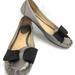 Kate Spade Shoes | Kate Spade Leather - Gray Metallic Leather W/ Blac | Color: Black/Gray | Size: 6