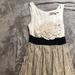 Anthropologie Dresses | Anthropologie Flower Striped Dress Nwot | Color: Cream/Gray | Size: Xs