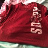 American Eagle Outfitters Shirts | American Eagle Mens Red Graphic Tee | Color: Red/White | Size: L