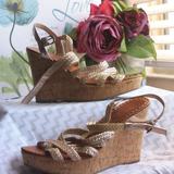 American Eagle Outfitters Shoes | American Eagle Outfitters Wedges | Color: Gold/Tan | Size: 8