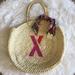 Anthropologie Bags | Nwt Anthropologie Monogram Letter X Straw Tote | Color: Cream | Size: Os