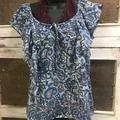 American Eagle Outfitters Tops | American Eagle Outfitters Sheer Top | Color: Blue/White | Size: Xs