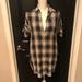 Madewell Dresses | Madewell Plaid Dress Button Down Short Sleeve | Color: Black/White | Size: Xs