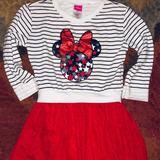 Disney Dresses | Disney Mini Mouse Girls Dress | Color: Black/Red | Size: Lg