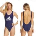 Adidas Swim | Adidas Core Logo One Piece Navy Swimsuit | Color: Blue | Size: Various