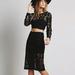 Free People Dresses | Free People Black Lace Top And Skirt | Color: Black | Size: 4