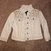 Jessica Simpson Jackets & Coats | Jessica Simpson Studded Jean Jacket | Color: White | Size: M