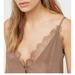 Free People Tops | Free People Lace Layered Silk Cami | Color: Brown | Size: Xs