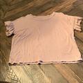 American Eagle Outfitters Tops | American Eagle Vintage Blush Ruffle Tee Size S | Color: Pink | Size: S