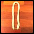 Anthropologie Jewelry | Anthropologie Rope And Wood Necklace | Color: Cream | Size: Length 19.5 Inches