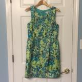 J. Crew Dresses | J. Crew Silk Floral Dress | Color: Blue/Green | Size: 6