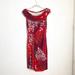 Anthropologie Dresses | Anthropologie Midi Dress Sz:S Sleeveless Red Print | Color: Red | Size: S