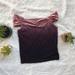 American Eagle Outfitters Tops | American Eagle Ombr Velvet Top | Color: Pink/Purple | Size: M