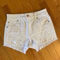 American Eagle Outfitters Shorts | Ae White Jean Shorts Size 0 | Color: White | Size: 0